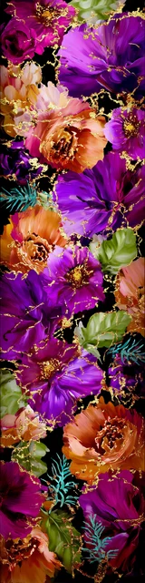 Free flower bookmark featuring bold maximalist flowers